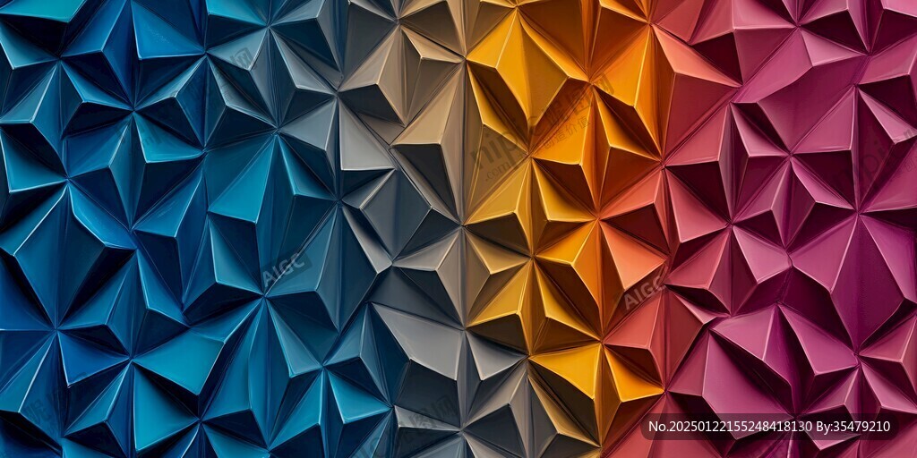 炫彩撞色立体质感背景
