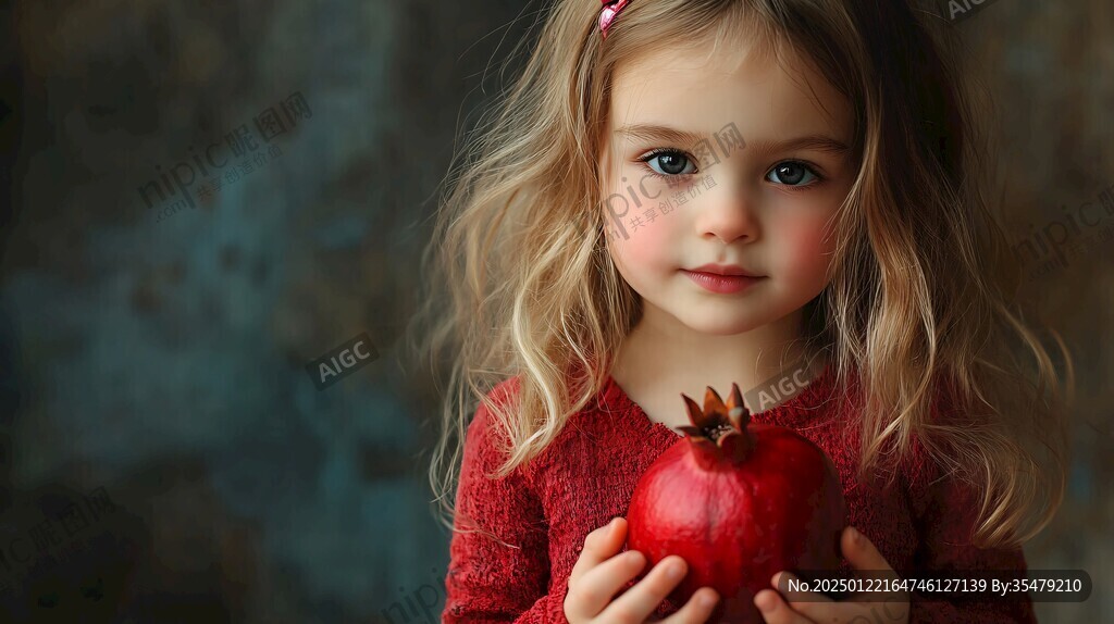 怡然自得的小女孩壁纸