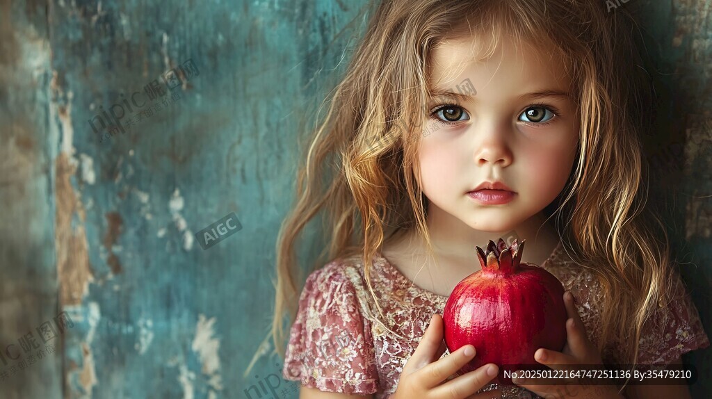 怡然自得的小女孩壁纸