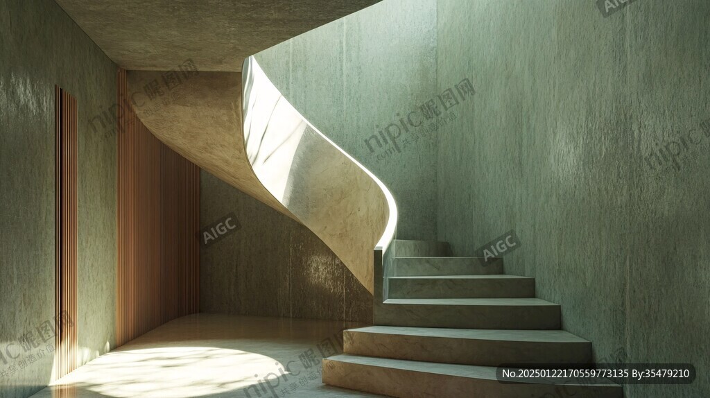 硅藻泥楼梯表面住宅