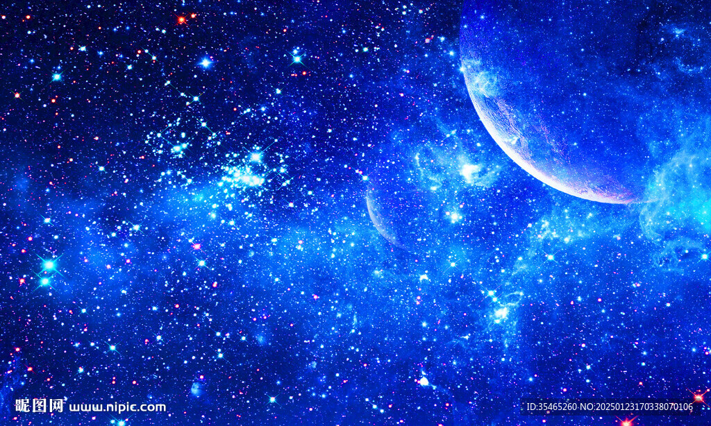 蓝色星空图