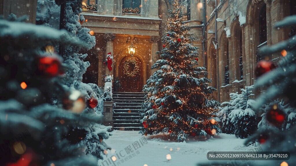 欧洲小镇圣诞节