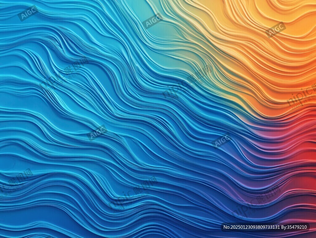 高清炫彩波浪条纹