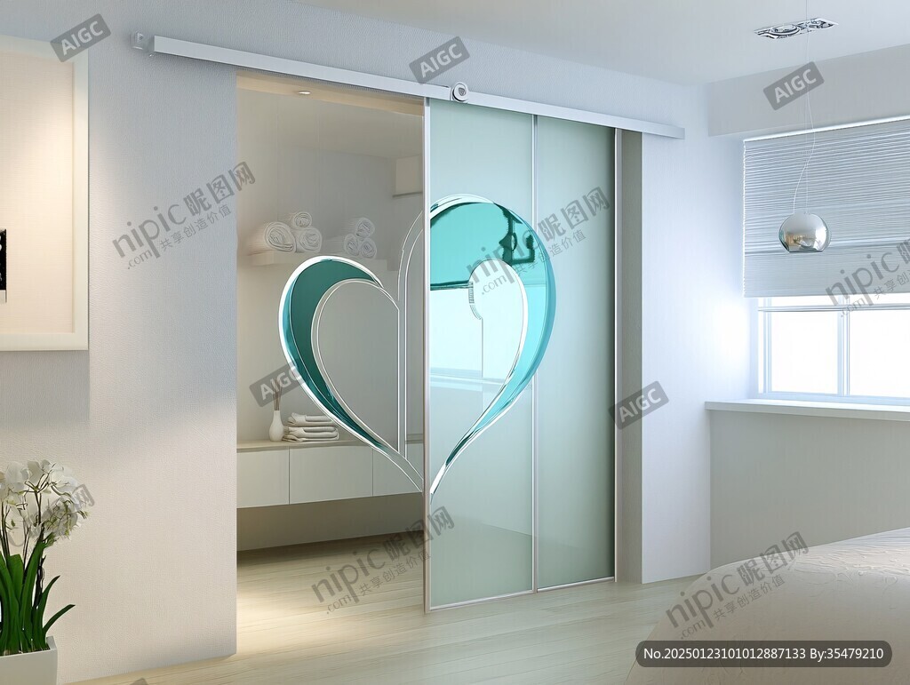 卧室玻璃推垃门