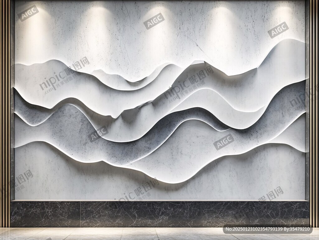 波浪元素墙面