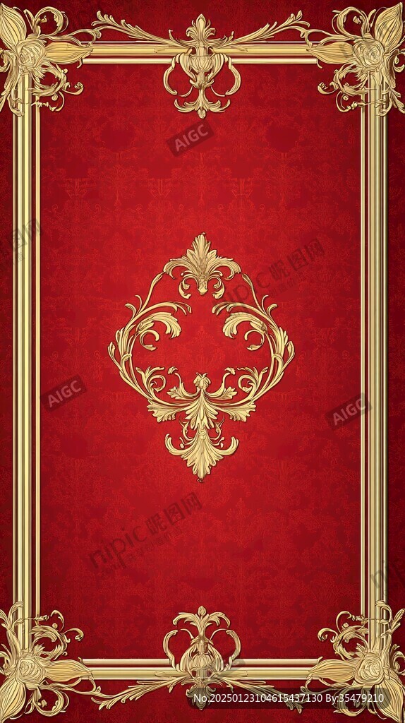 红金色欧式背景