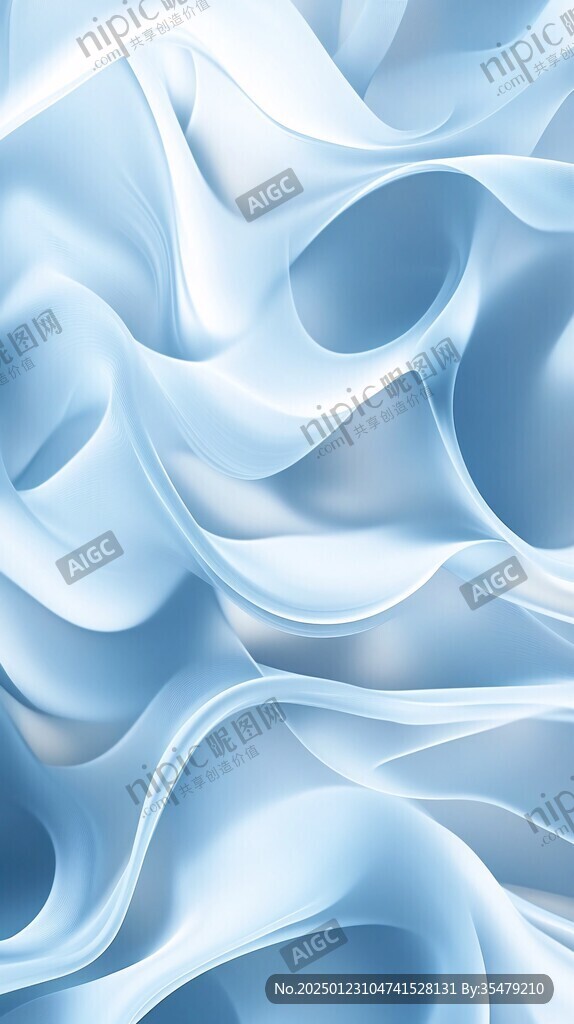 蓝色动感丝绸背景