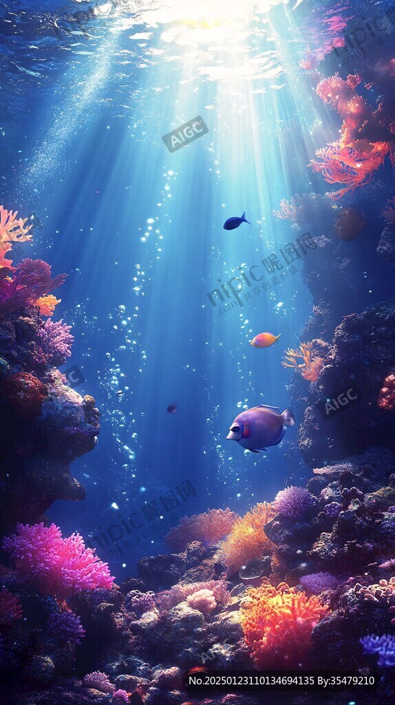 渐变海底世界圆点