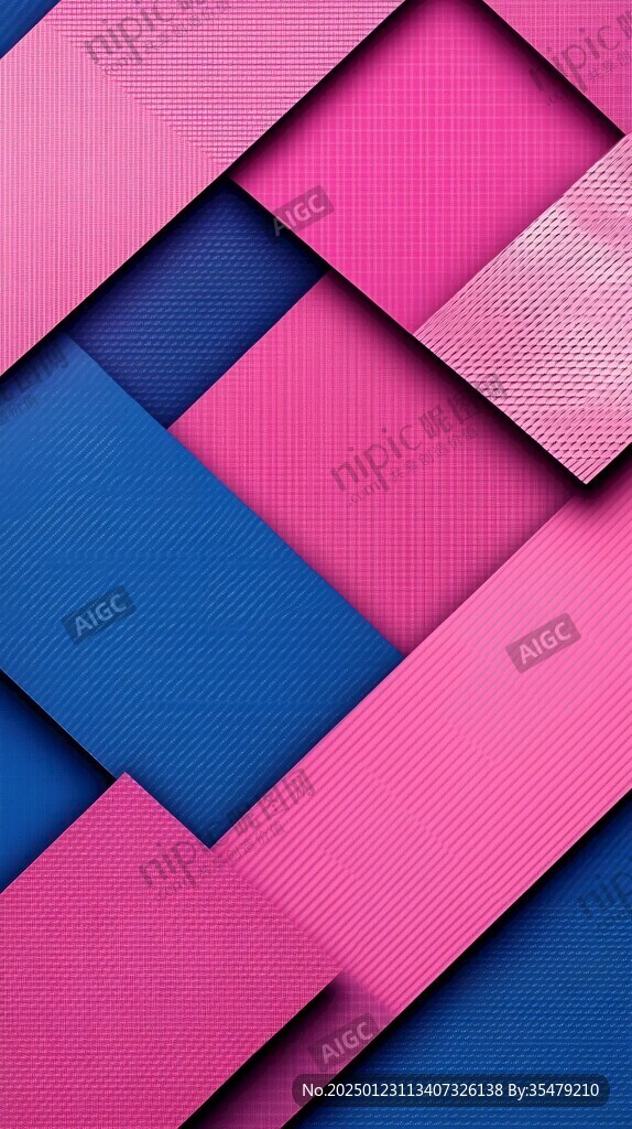 炫彩撞色立体质感背景