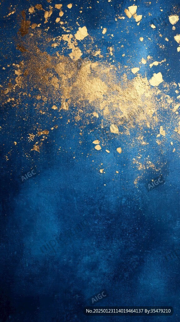 大气蓝金背景