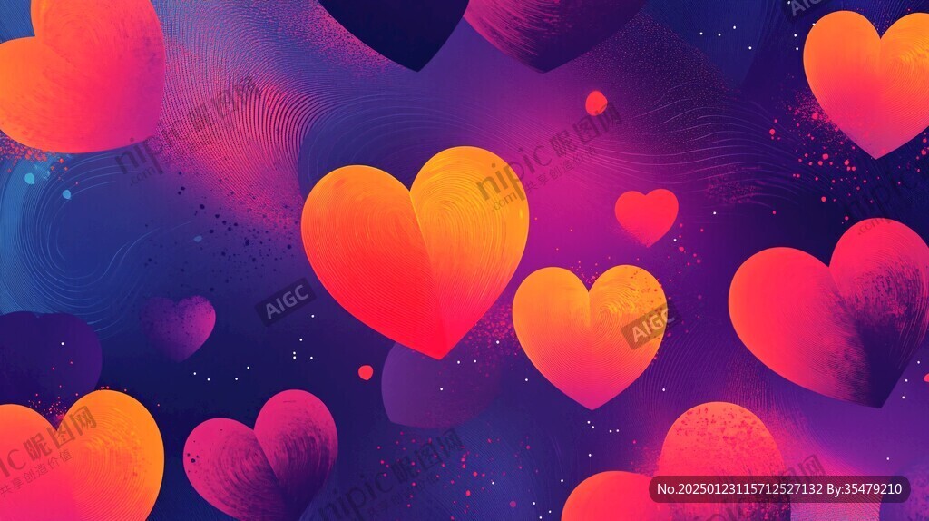 心动浪漫氛围背景