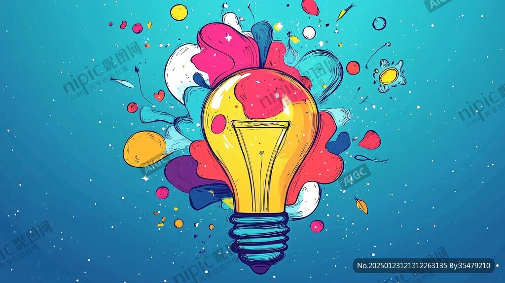 创意创新新颖活力卡通