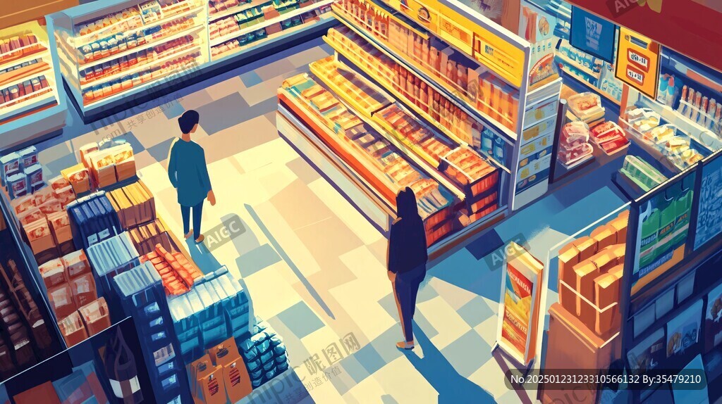 便利店零食插画