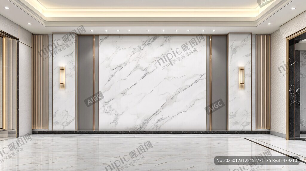 轻奢大理石背景墙