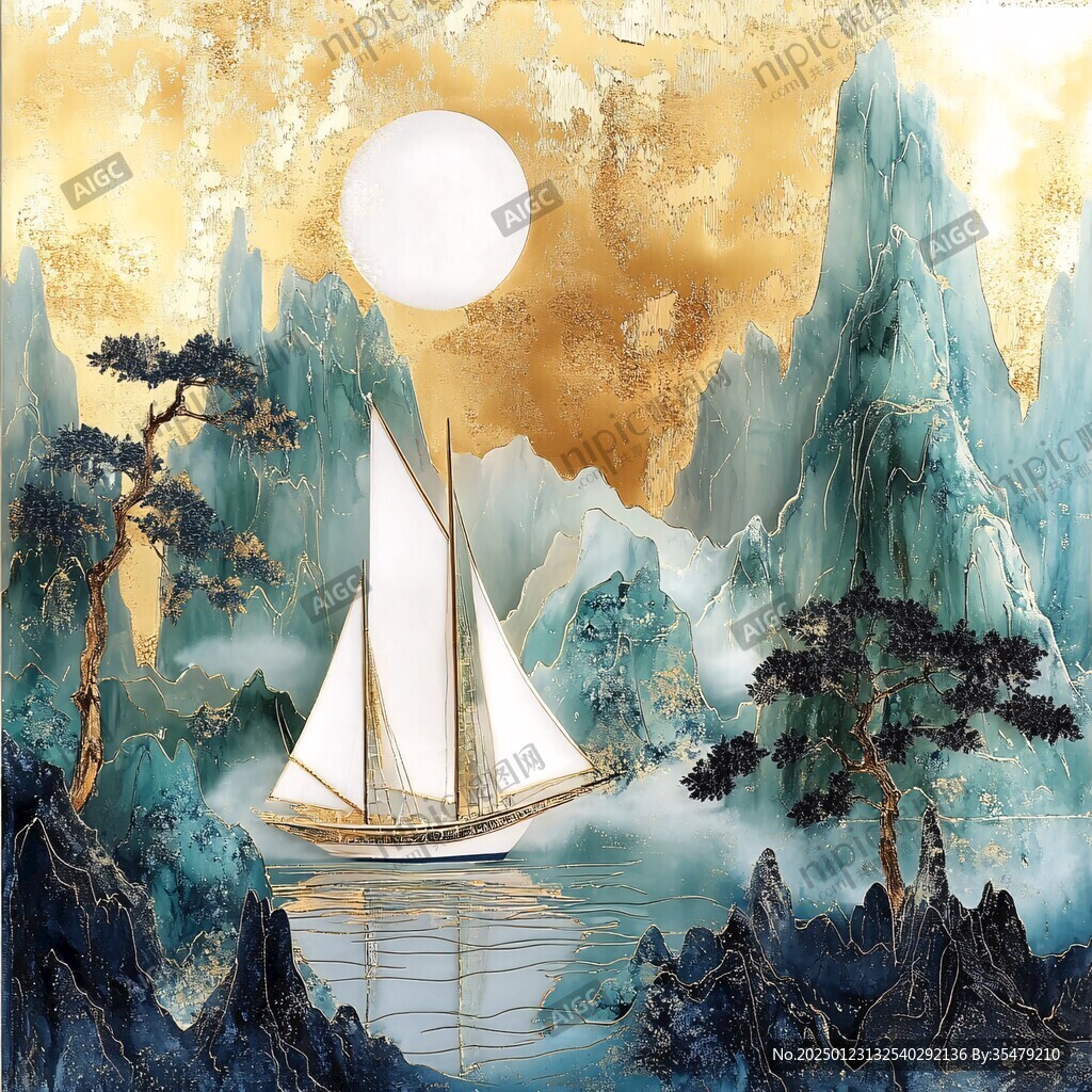 一帆风顺背景墙