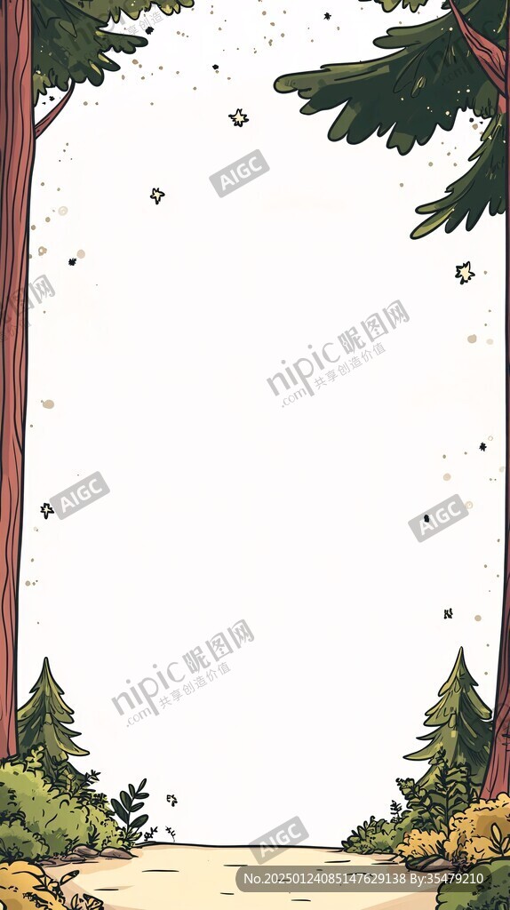 插画海报线稿底图背景