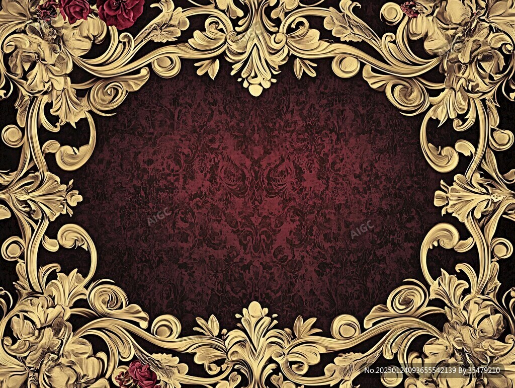 红金色欧式背景