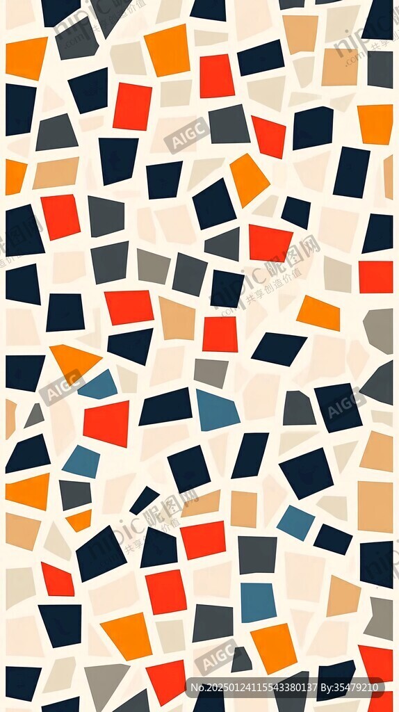 色块拼花背景