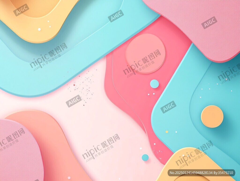 炫彩撞色立体质感背景