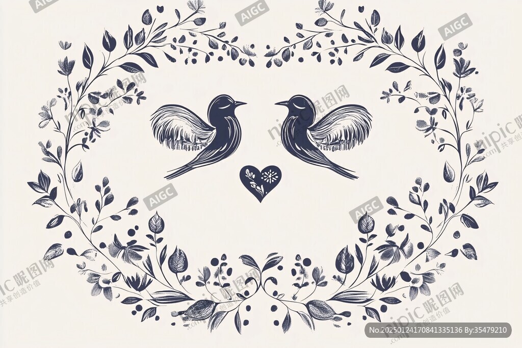 鹊桥素材蓝色鸟