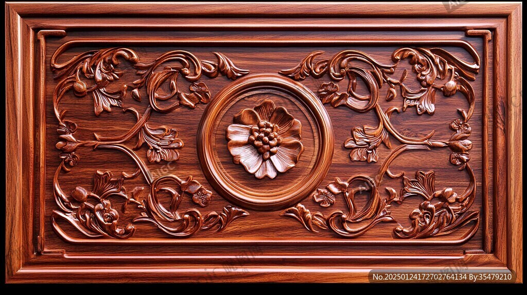 木雕精雕素材花纹