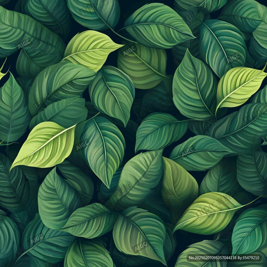 高清绿叶背景图片