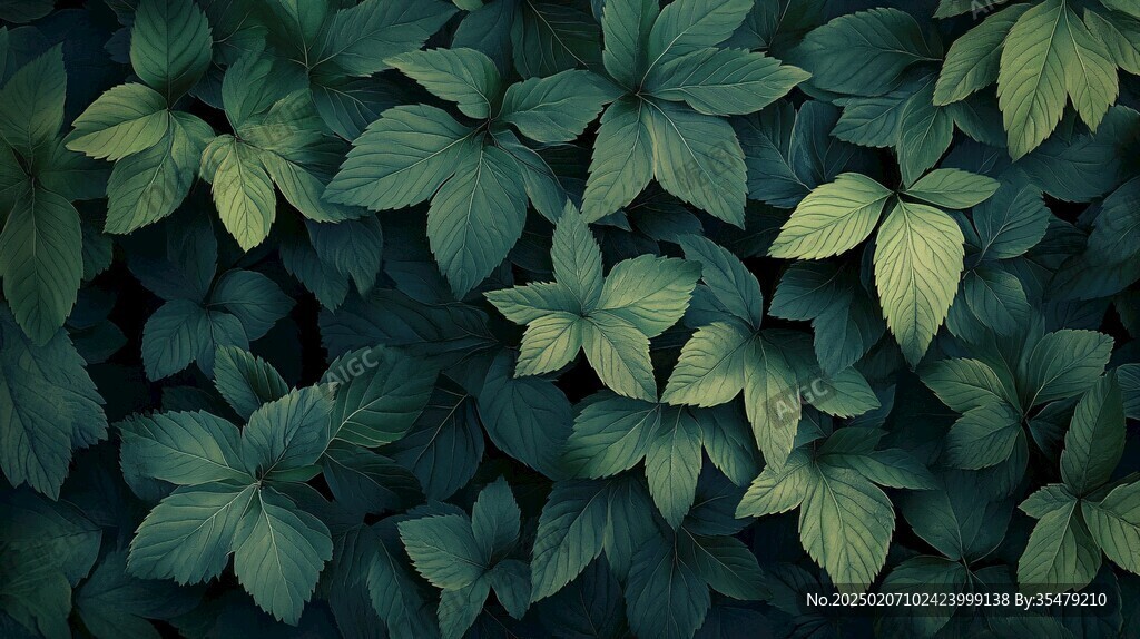 高清绿叶背景图片