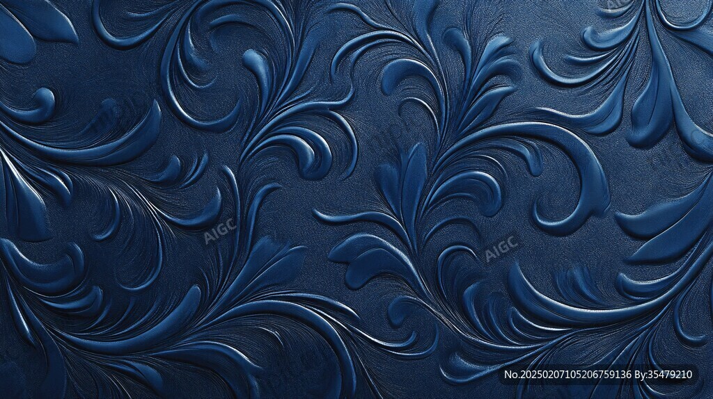 皇家蓝立体感浮雕背景