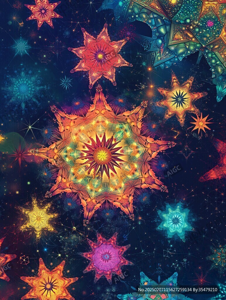 壁纸儿童卡通幻彩星星