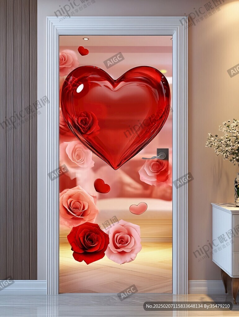 浪漫唯美玻璃门