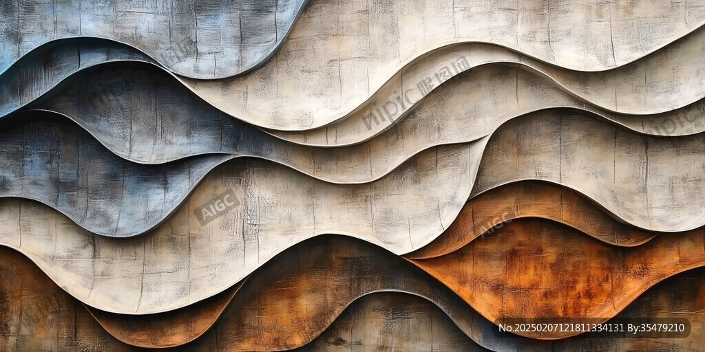 波浪元素墙面