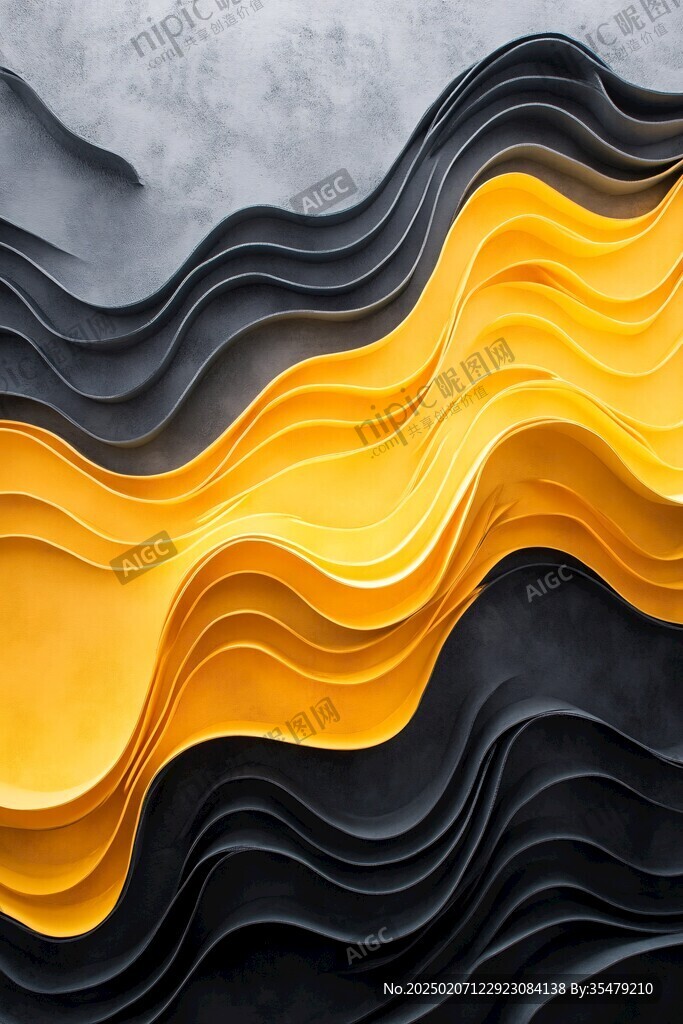 3d波浪线弧线弧形山