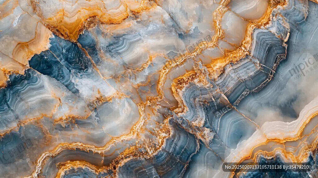 蓝色玛瑙石艺术背景