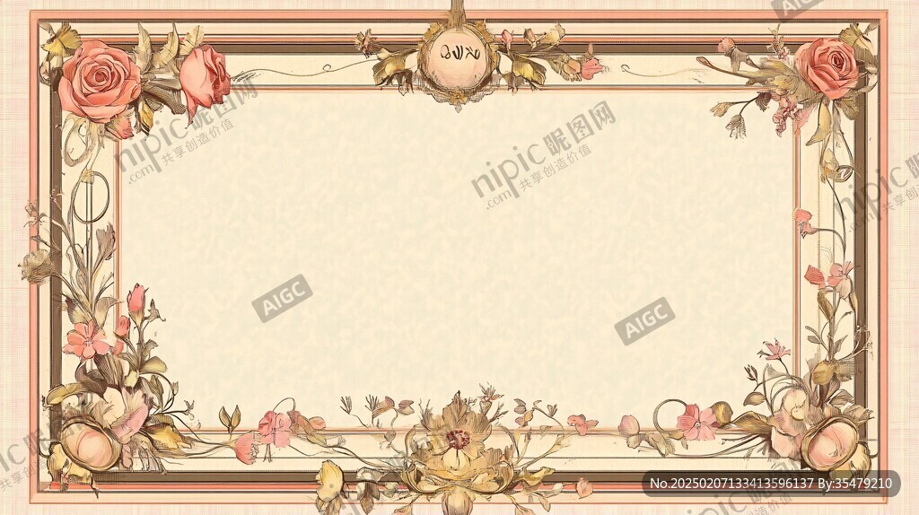 欧式边框婚礼背景