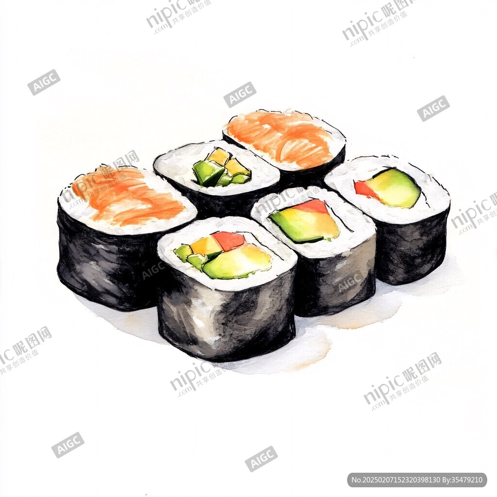 寿司手绘