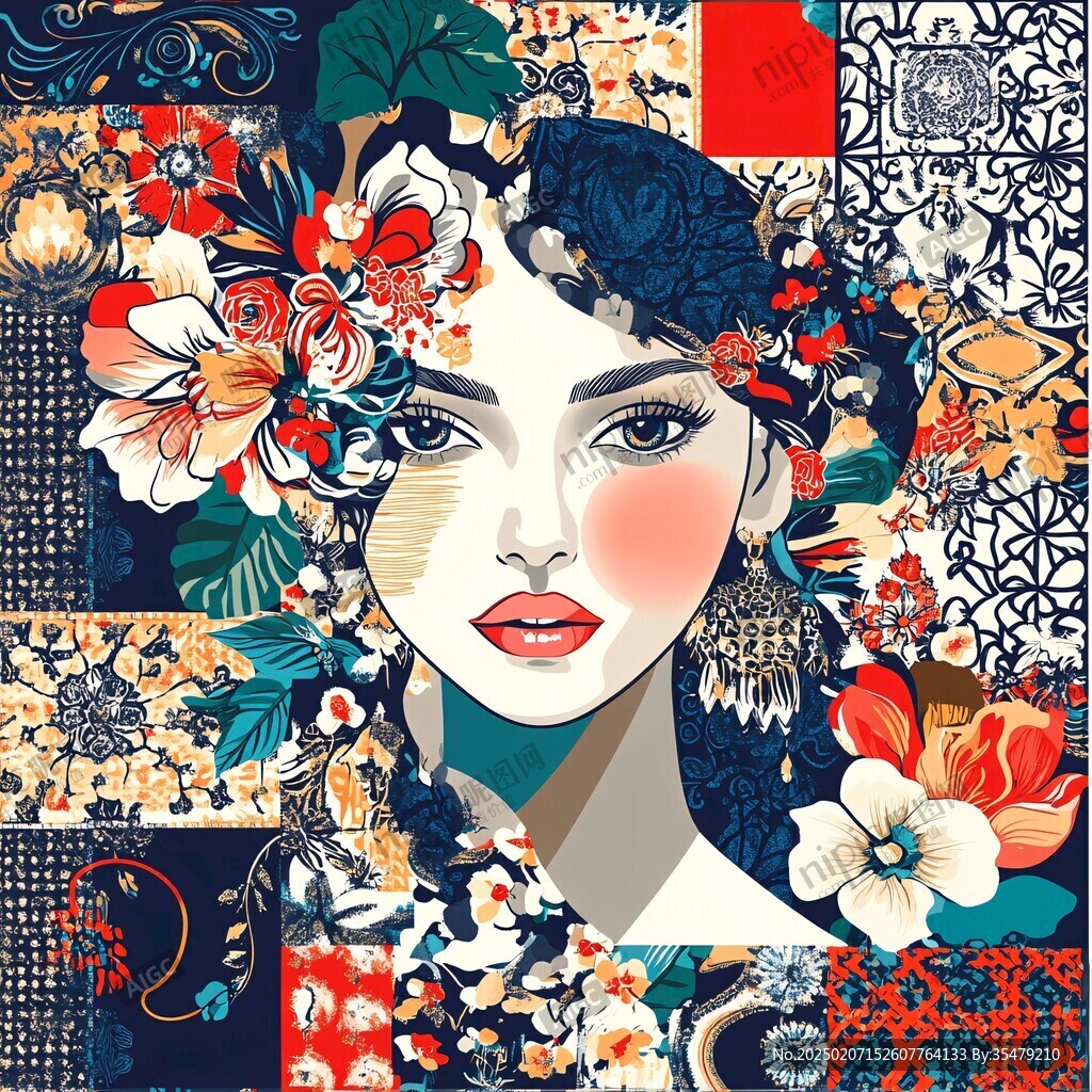 化妆整容背景装饰画