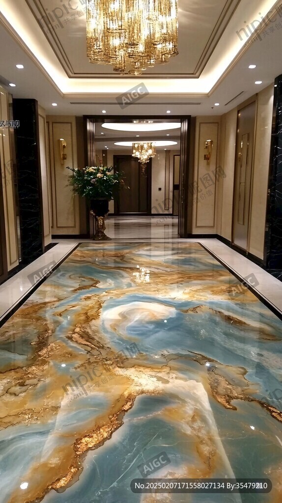 酒店地板画