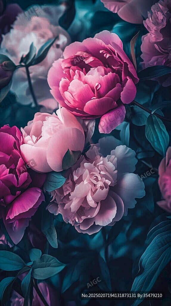 3d立体花卉牡丹