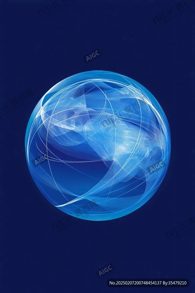 淡蓝色浅蓝色酷炫圆球