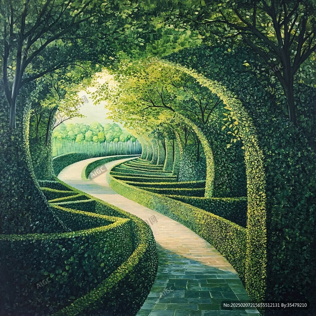 欧式装饰画时光隧道