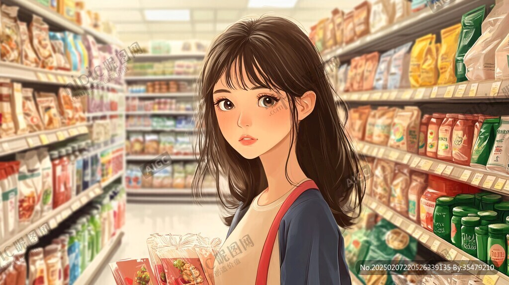 便利店零食插画