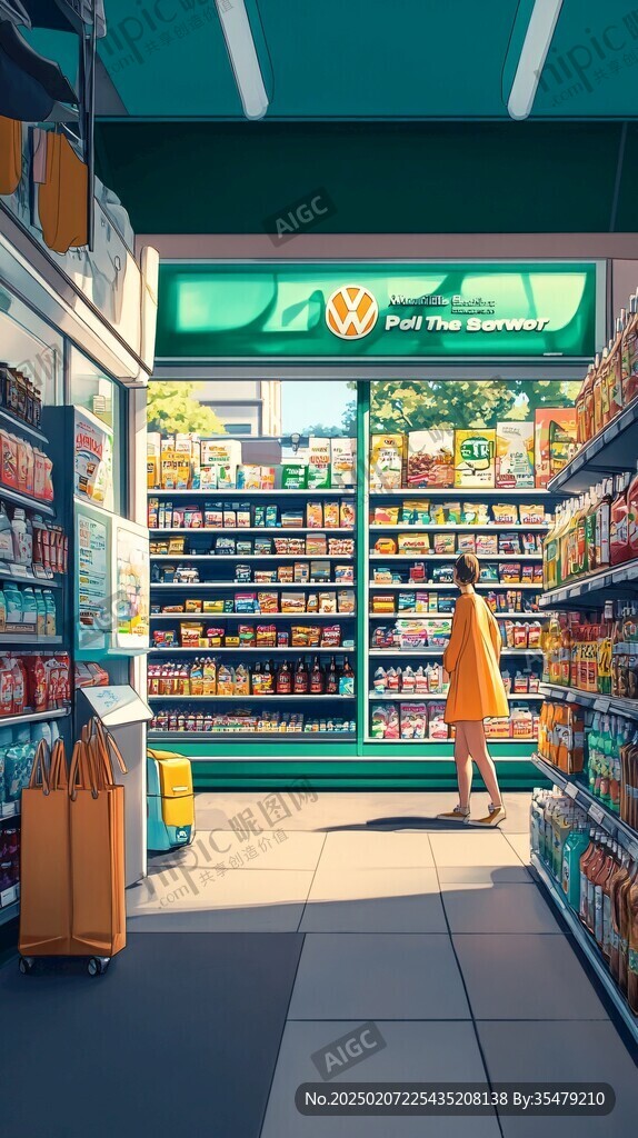 便利店零食插画