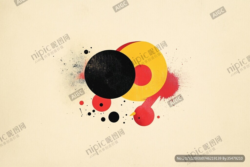 结合色块水墨元素