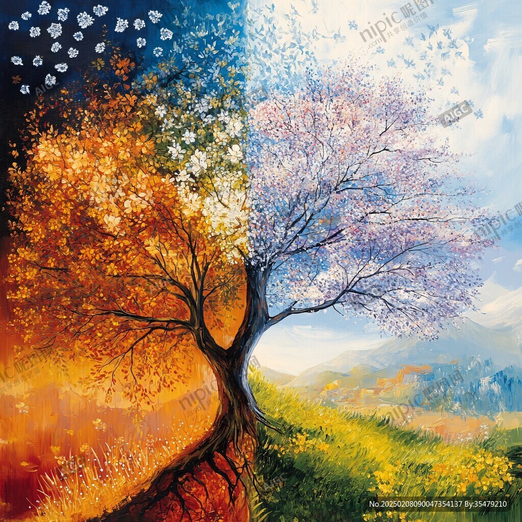 现代画家居饰画树梦幻