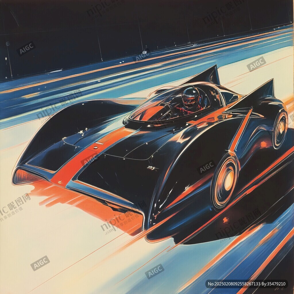 跑车线条飞驰电掣