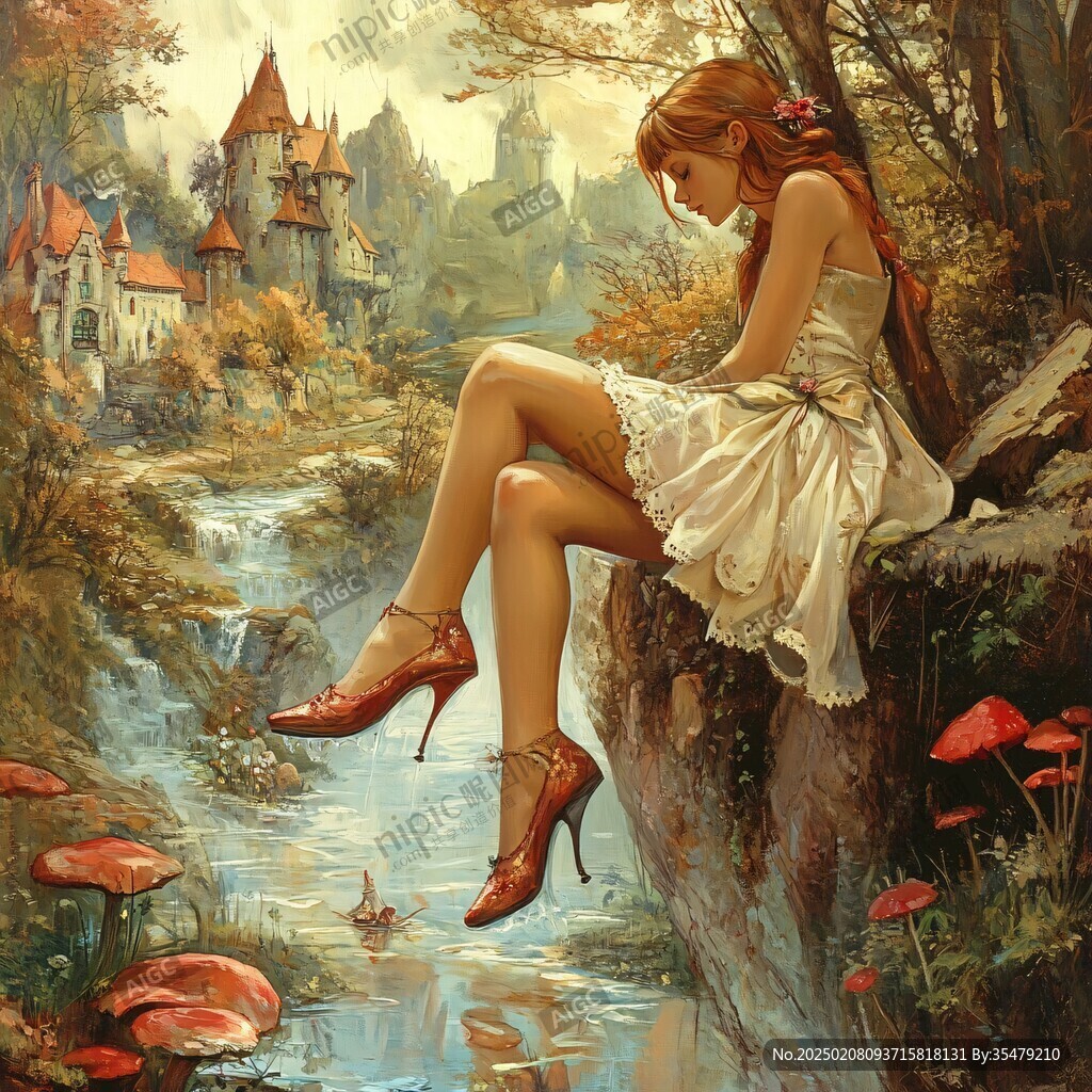 奇幻爱丽斯仙境插画