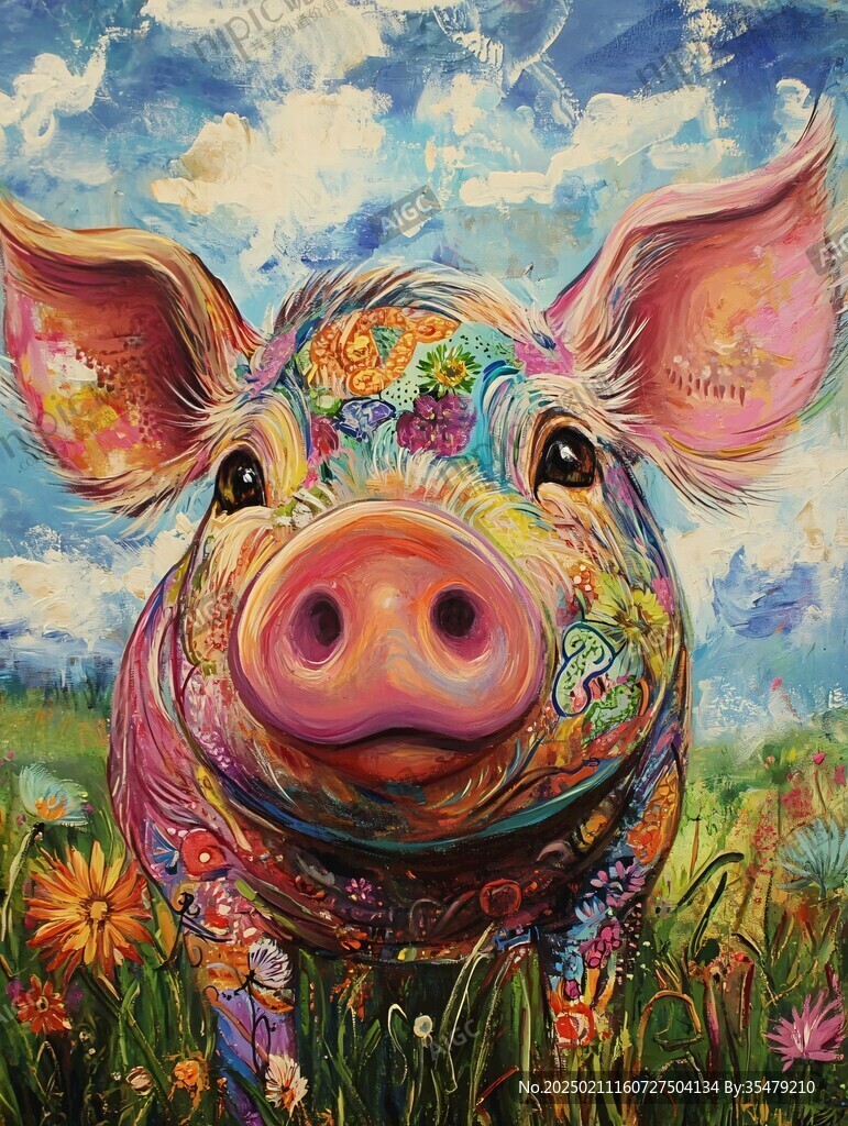 动物水彩画动物油画