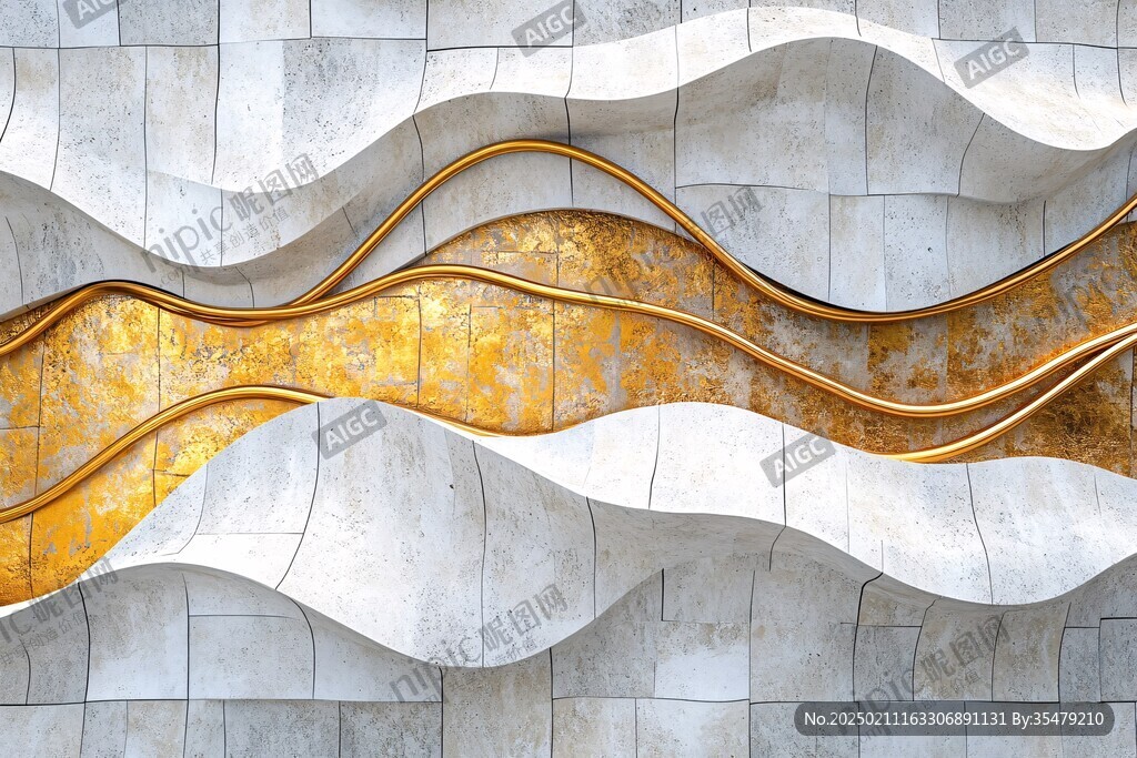 波浪元素墙面