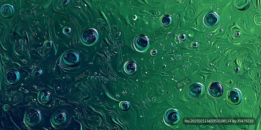绿色背景水滴