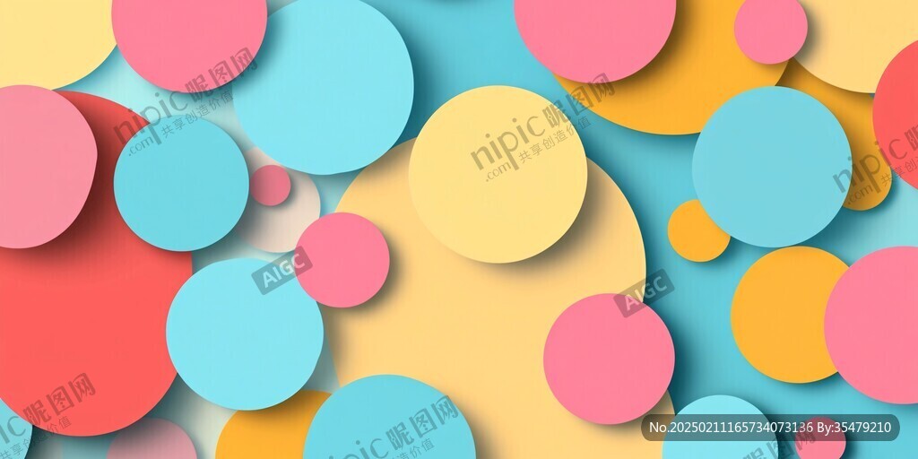 炫彩撞色立体质感背景